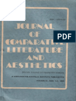 Journal of Comparative Literature and Aesthetics, Vol. XI, Nos. 1-2, 1988