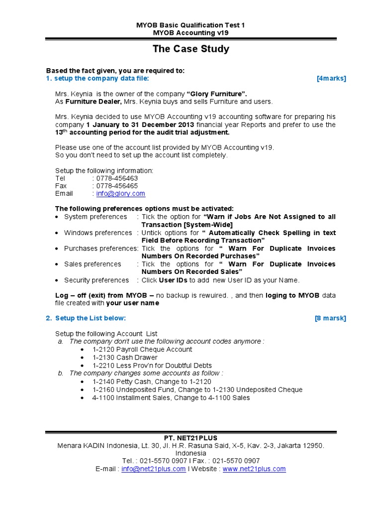 MYOB Accounting v19 Setup Guide | PDF | Transaction Account | Tax Refund