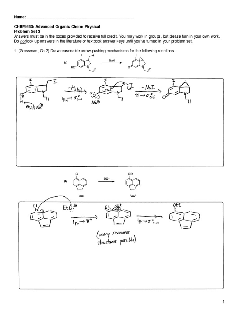 Organic Chemistry Problem Set 3 | PDF | Conformational Isomerism | Unit ...