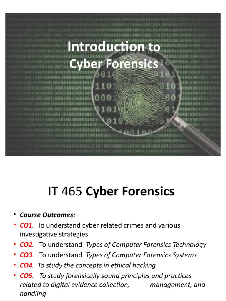 Cyber Forensics Course Overview | PDF | Computer Forensics | Security