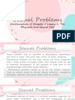 Sexual Problems: Continuation of Chapter II Lesson 1: The Physical and Sexual Self