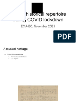 Saving Repertoire During COVID Times