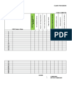 Class Progress Chart: Qualification: Trainer