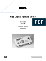 Hios HP-100 Operating Manual