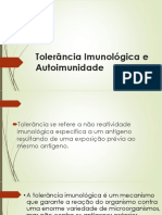 Slide Tolerância Imunológica e Autoimunidade