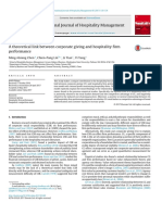 A Theoretical Link Between Corporate Giving and Hospitality FirmperformanceMing