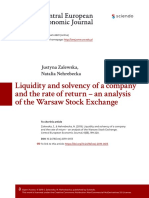 Zalewska 2019 Liquidity and Solvency of A Company