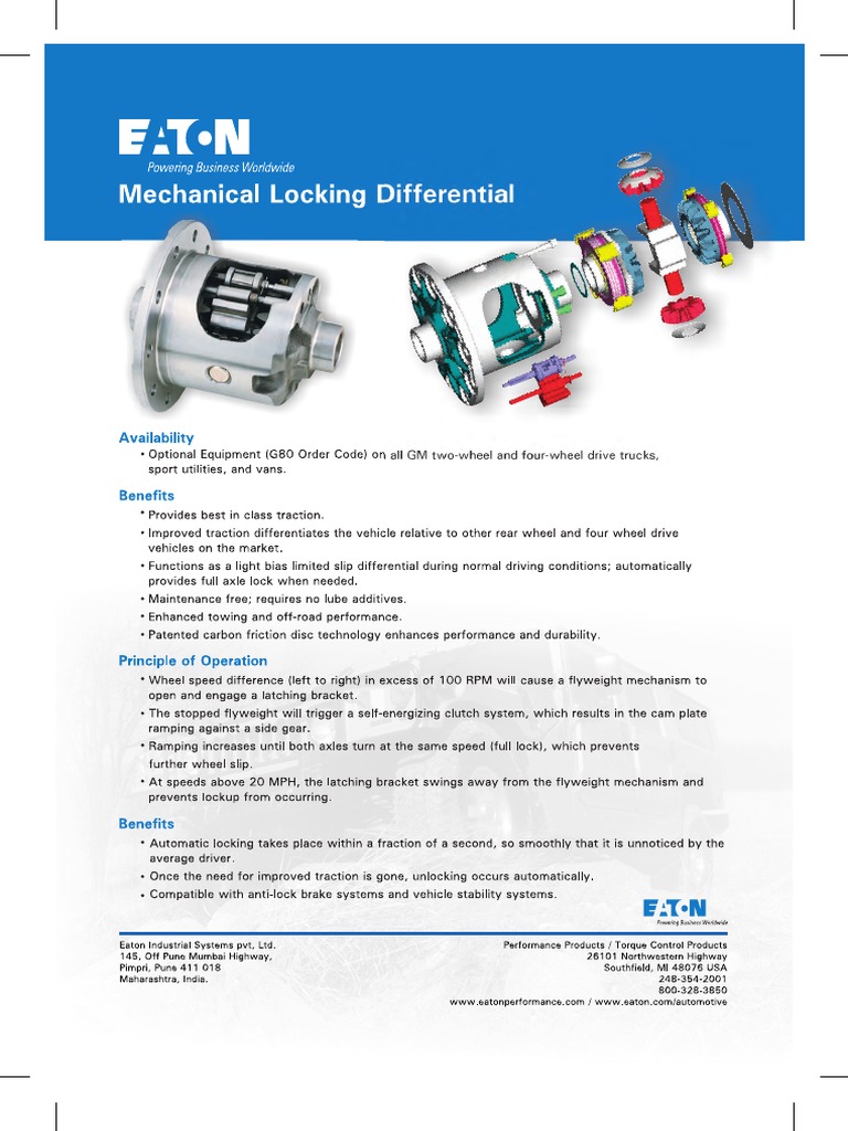 Mechanical Locking Differential PDF