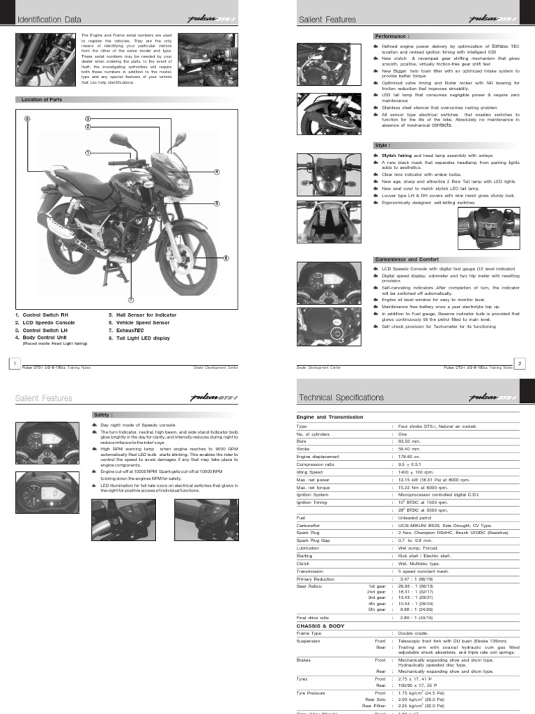 Pulsar 180 Parte 1 Pdf Clutch Headlamp