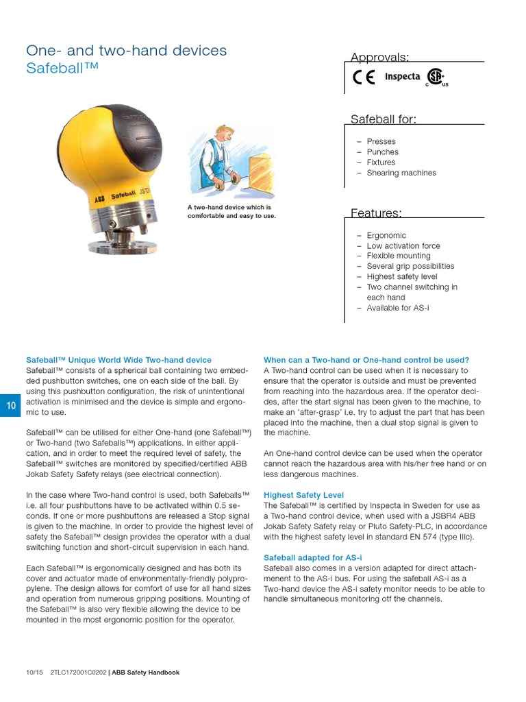 Safeball™: One-And Two-Hand Devices | PDF | Relay | Screw