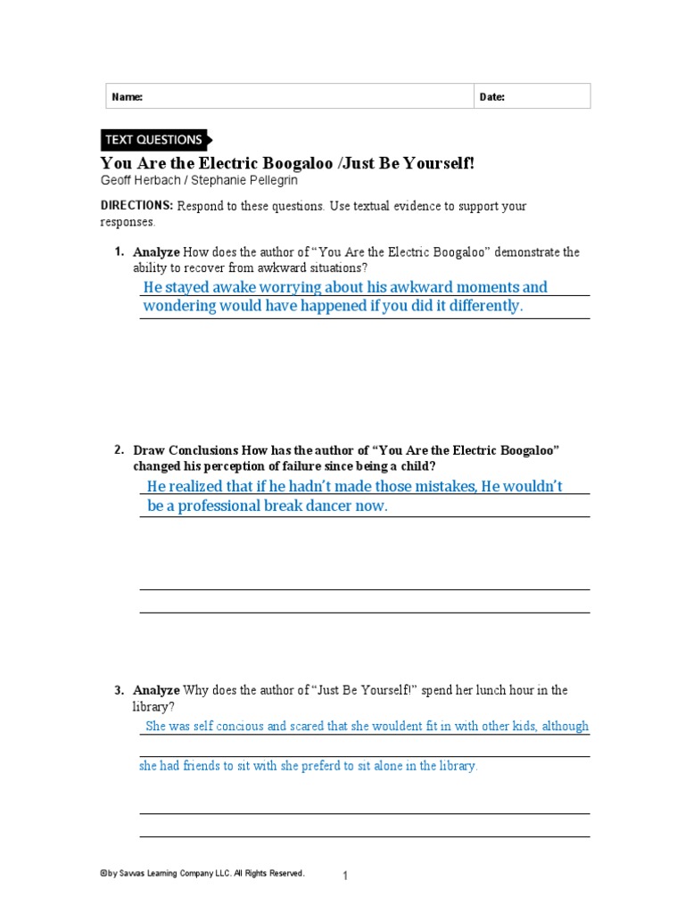 You Are The Electric Boogaloo /just Be Yourself! PDF