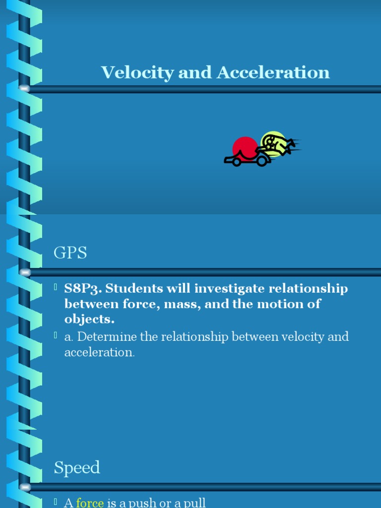 Velocity and Acceleration | PDF | Velocity | Speed