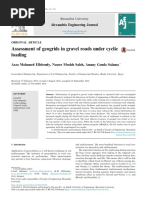 Assessment of Geogrids in Gravel Roads Under Cyclic Loading