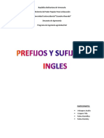 Prefijos y Sufijos. Actividad 2. Ingles 1.