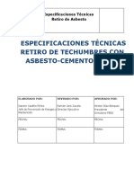 Especificaciones Técnicas Retiro de Asbesto Vale