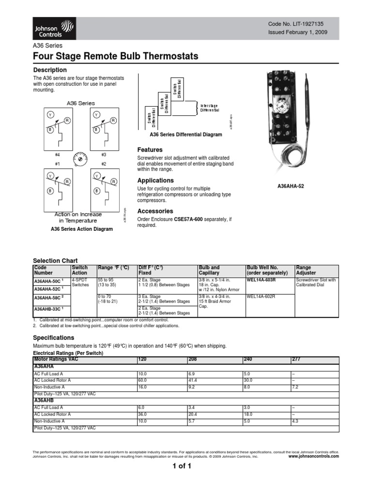 Four Stage Remote Bulb Thermostats PDF Thermostat Temperature