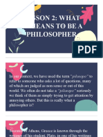 Lesson 2: What Itmeanstobea Philosopher