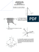 Universidad Libre Ingeniería Mecanica Taller No. 1 Equilibrio de Partícula