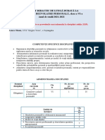 Dezvoltare Personala CL - VI 2021-2022