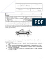 Engenharia Mecânica: Prova de Física Geral II com 9 questões