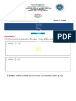 Answer Sheet: NAME - Grade VI-Justice