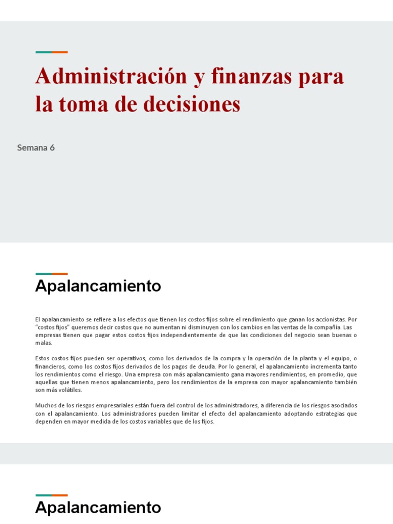 Efectos del Apalancamiento en Finanzas | PDF | Apalancamiento (Finanzas ...