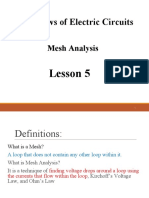 Basic Laws of Electric Circuits: Mesh Analysis