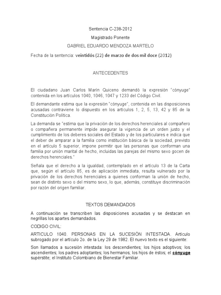 Igualdad Hereditaria en Uniones de Hecho | PDF | República | Ideologías