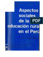 Aspectos Sociales de La Educación Rural en El Perú - Giorgio Alberti y Julio Cotler (1972)