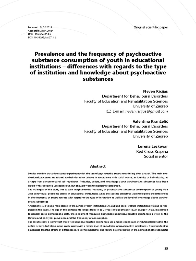 prevalence-and-frequency-of-psychoactive-substance-use-among-youth-in