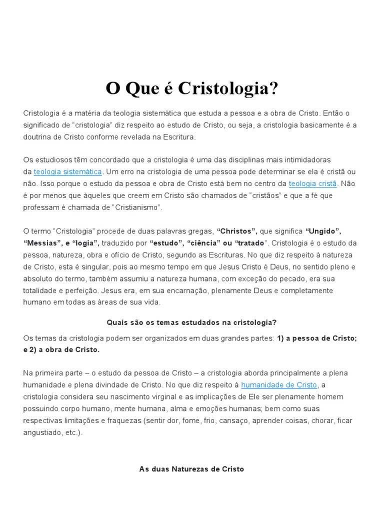O QUE SIGNIFICA CRISTOLOGIA visual data 2