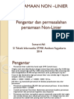 Persamaan Non - Linier: Sumarni Adi S1 Teknik Informatika STMIK Amikom Yogyakarta 2014