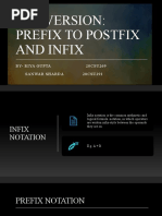 Conversion: Prefix To Postfix and Infix