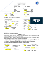 Unit 1 Online Exam 1