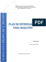 Gerardo Mujica. Pland Entrenamiento para Maratón