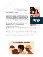 Breaking The Cycle of Racism in The Classroom:: Zaira Bolívar Sandoval Id: 734456
