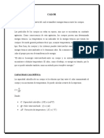 Calor específico y capacidad calorífica