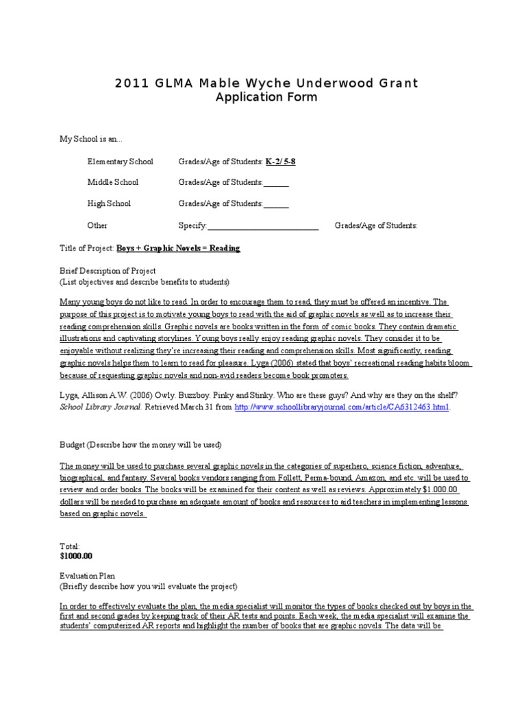 Media Center Grant PDF Evaluation Cognition