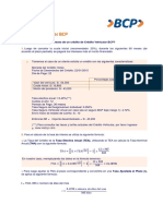 Formulas y Ejemplos de Credito Vehicular BCP