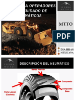 Cuidado y mantenimiento de neumáticos para operadores mineros