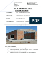 Verificación estructural galpón Soemco