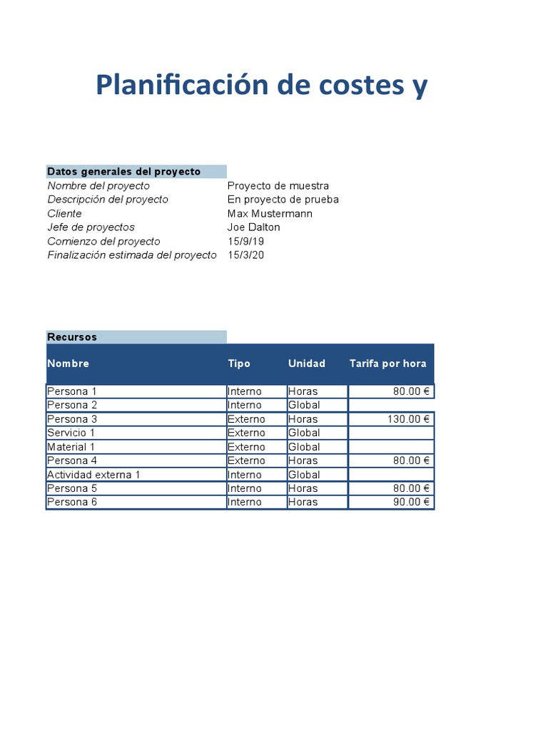 Capterra Plantilla Excel Control de Costes ES PDF Desarrollo de