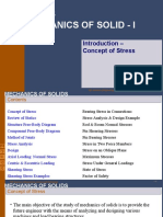 ME-213 Mechanics of Solid - I: Introduction - Concept of Stress