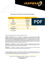 SST-RGM-01 Regamento de Higiene y Seguridad Industrial