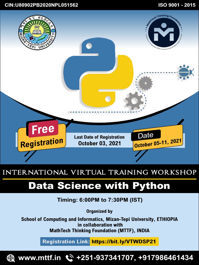Data Science with Python: An International Virtual Training Workshop ...