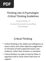 Wk. 2 - Thinking Like A Psychologist Critical Thinking