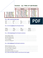 Present Continuous - All Types of Sentences: Affirmative Negative Interrogative