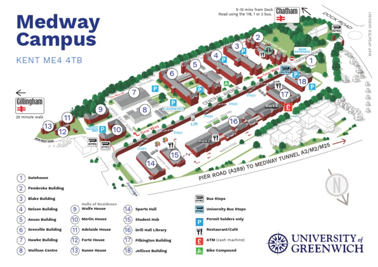 Medway Campus Map PDF