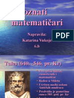 Poznati Matematicari