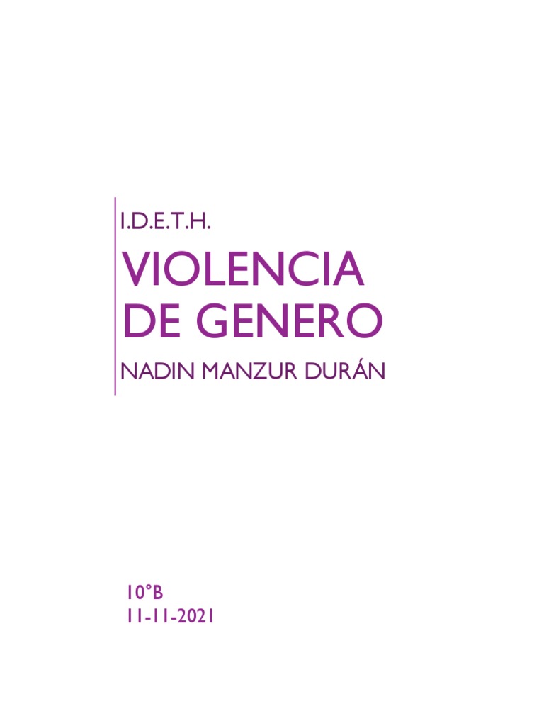Violencia de Genero | PDF | La violencia contra las mujeres | Estudios ...
